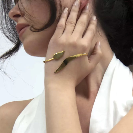 Handmade 24K Gold- Plated Hand Accessory - Unique Designer Jewelry